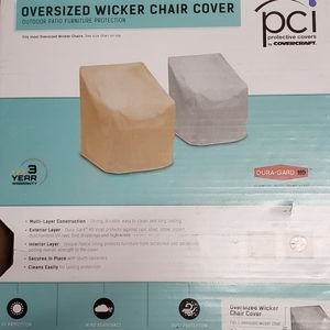 Oversized Wicker Chair Cover